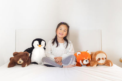 Lunapuer Snugglekid Red Panda Sensory Weighted Vibrating Pillow, Pressure Activated for Kids Adults, Weighted Plush Pillow – Soft Weighted Stuffed Animal, 11x20, Cuddly Plush Toy