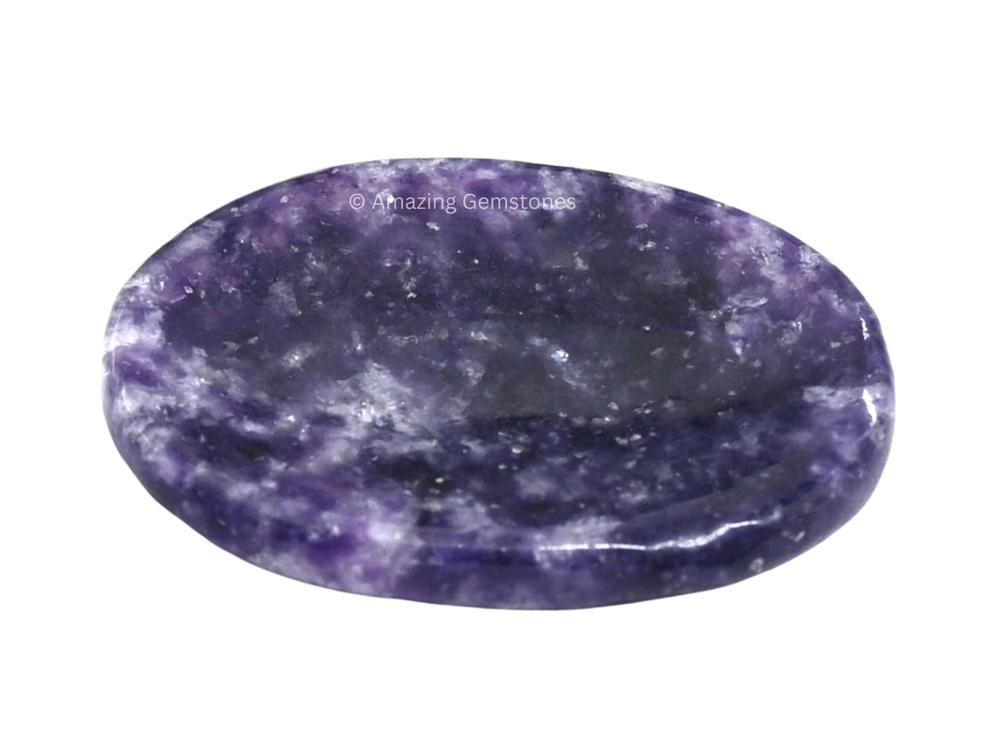 Amazing Gemstone Lepidolite Worry Stone Crystals and Healing Stones - Worry Stones for Stress Relief Gifts - Piedra Crystal Fidget for Meditation, Calming, Relaxation -
