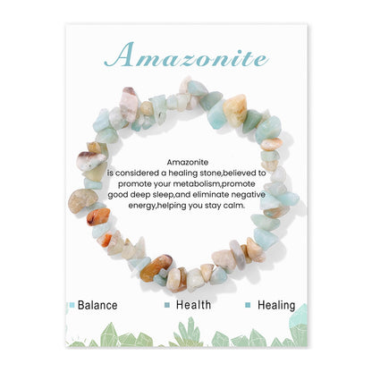 Amazonite Bracelet for Women 8mm Handmade Adjustable Raw Amazonite Crystal Bracelet Healing Bracelet Gemstone Bracelets Amazonite Jewelry for Women