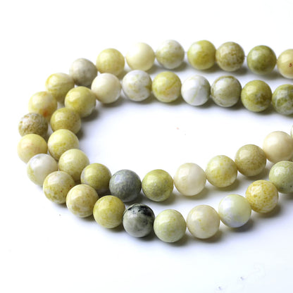 60PCS 6MM Natural Yellow Jasper Stone Beads Energy Healing Beads for DIY Jewelry Bracelet Necklace Making for Jewelry Making15Inch