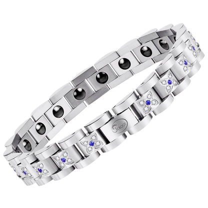 JEROOT Ultra Strength Magnetic Bracelet for Women | 3500-6000 Gauss Neodymium Magnets | Magnetic Therapy Jewelry with Adjustable Tool & Gift Packaging