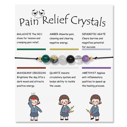 Fuqimanman2020 6mm Spiritual Crystal 7 Chakra Stretch Bracelet Natural Stone Healing with Meaning Cards Quartz Amethyst Reiki Beaded for Women Men for Anxiety Relief Jewelry-Anxiety