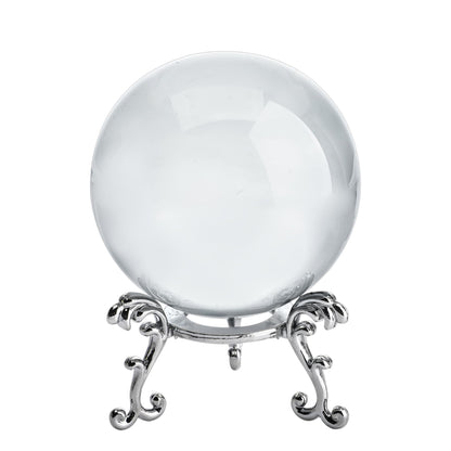 2.3in Sparkling Clear Crystal Ball with Stand 60mm Handcrafted Photography Prop for Magical Shots Elegant Home & Party Decor for Women