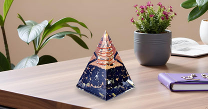 Orgone Pyramid-Black Tourmaline-Crystal-Chakra Balancing Orgone Energy Generator- Nubian Orgonite Pyramid for Spiritual Healing, Meditaion, Yoga, Reiki Gifts, Office and Home Decor