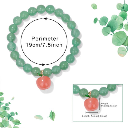 GolbalJew Healing Bracelet For Women Anxiety Jade Beaded Bracelets Teacher Gifts Jewelry Healing Stone Green Aventurine Bracelet Stress Relief Yoga Beads Chakra Bracelets Gifts For Women