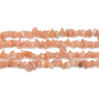 PLTbeads 5-8mm Natral Healing Gemstone Waist Bracelets Necklace Kit Irregular Stone DIY Crafts Design Jewelry Making 1 Strand per Bag Approxi 34 inch (Sunstone Chips)