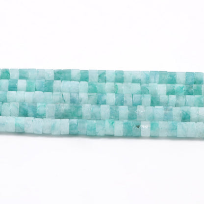 NITOPUPU 150Pcs 4×2mm Natural Chrysoprase Spacer Stone Beads for Jewelry Making Supplies, Loose Semi Flat Round Gemstone Tube Beads for Bracelets DIY Crafts