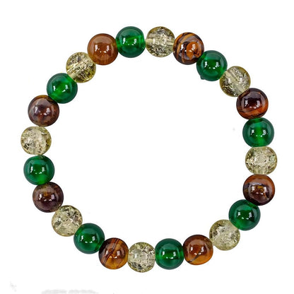 WEFRIN Evil Eye with Hematite Black Obsidian Tiger Eye Stone Triple Protection Bracelets for Men Women, Crystal Healing Stone Bracelet Bring Luck Prosperity and Happiness Jewelry (J-8mm(j))