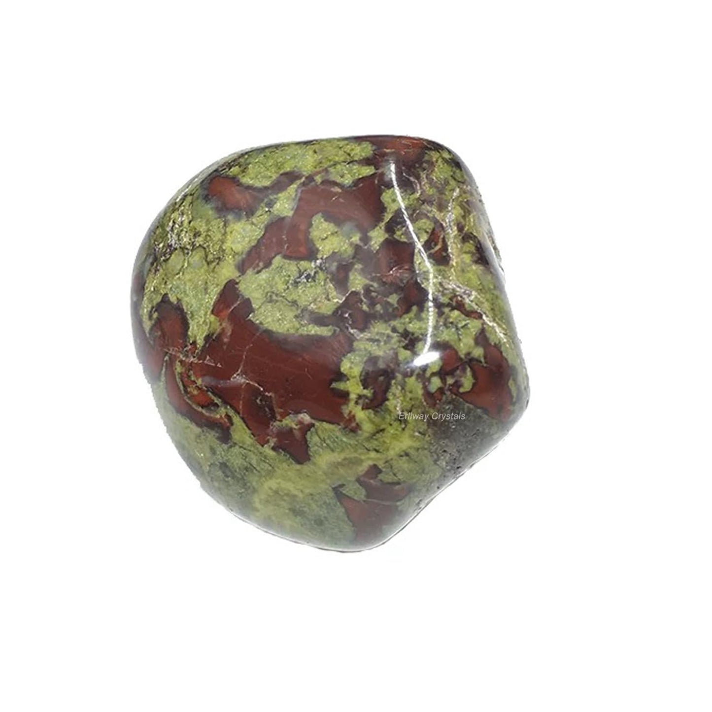 Erliway Dragon Bloodstone Healing Crystal Stones, 1.25-2.0" Large Reiki Healing Gemstones Natural Tumbled Polished Stones for Energy Witchcraft Therapy Meditation