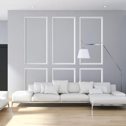 NeatiEase Peel and Stick Wall Molding Kit 6-Frame Premade, Ready-to-Assemble Wall Moulding Panel Frame, Self Adhesive Wainscoting Panels, Accent Molding Trim for Interior Walls Home Decor (Style 1)