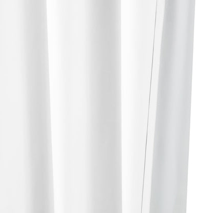 Amazon Basics Room Darkening Blackout Window Curtains 2 Panels with Grommets, for Living Room and Bedroom, 52 x 84 inches, White