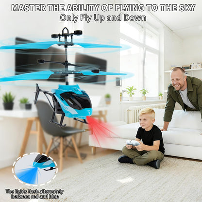 Remote Control Helicopter, Gesture Sensing Indoor Flying Helicopter Toys,RC Airplane for Teenages with 10Mins Flight, RC Helicopters for Kids with Light,Birthday Gifts for Boys and Girls (Blue)