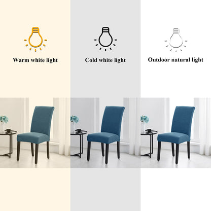 Joccun Chair Covers for Dining Room Set of 4,Chair Slipcovers Stretch Dining Room Chair Covers Seat Protector,Washable Parsons Chair Cover for Home,Hotel,Banquet(Dark Blue,4 Pack)