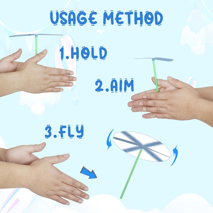 50set Flying Helicopter Toys Set, 50 Propeller+ 50 Rod,Hand Helicopter, Party Favors Outdoor Toy for Kids Ages 4-8, Gift Summer Outside Yard Activities Birthday Gifts 3 5 6 Year Old Girl Boys