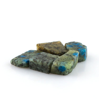 CRYSTALINES 5pcs Wholesale Natural Raw Green Rutile Quartz Gemstone, Untreated Rough Stone, Bulk Loose Supplies, DIY Crafts, Jewelry Making, Healing Crystals, Birthstone, Gem Collection, AAA Grade