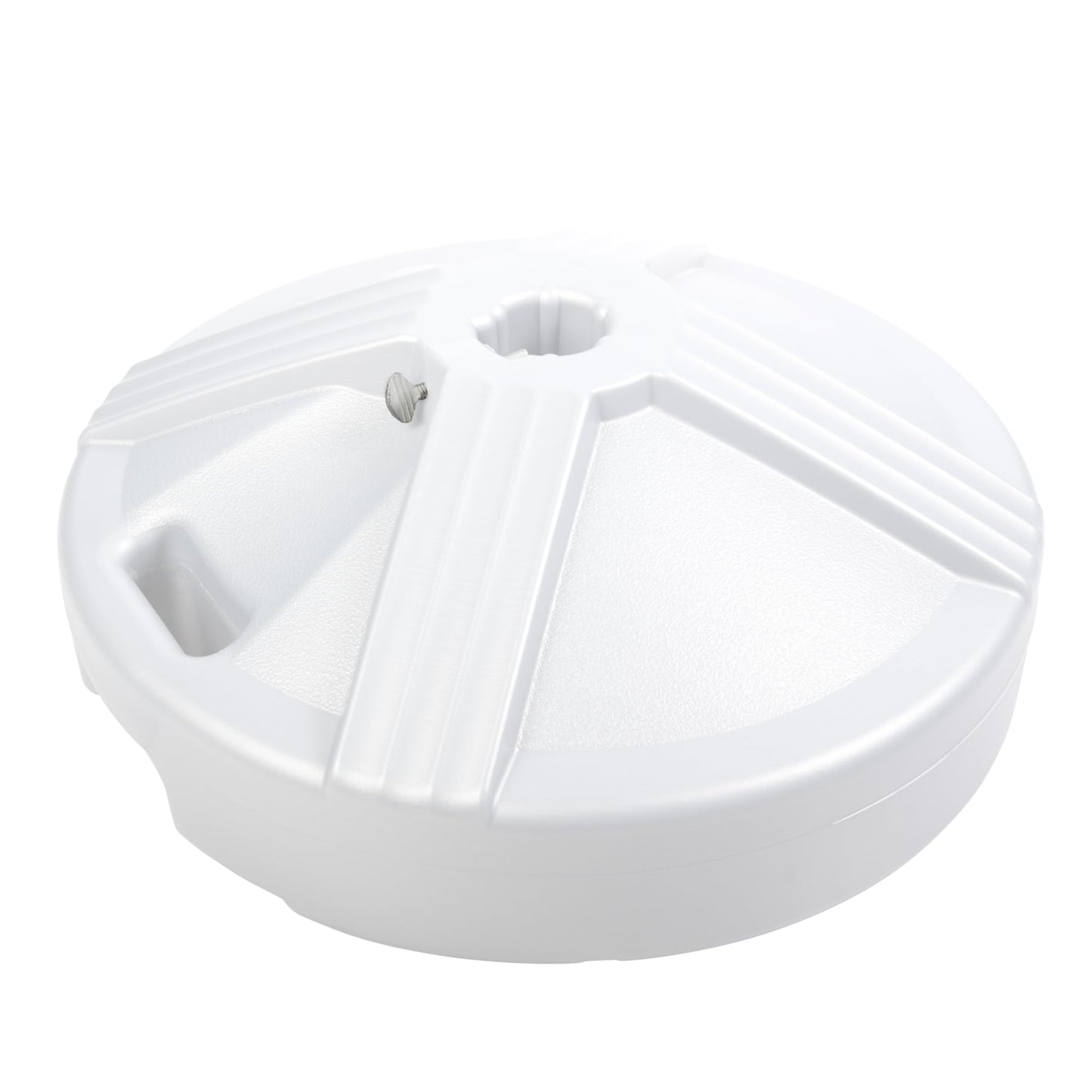 US Weight Patio Umbrella Base, Durable Outdoor Umbrella Base for Pairing with Patio Tables, Accommodates 1.0" - 1.5" Poles, White, 50 Lbs