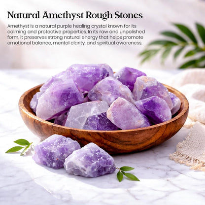 "650+ Carats, 3 Pc Amethyst Rock Rough Stone 2540 mm Raw Crystals Rock Crystals and Healing Stones Rough Gemstones Rock Collection for Beginners Used as Crystal Therapy, Meditation, Reiki"