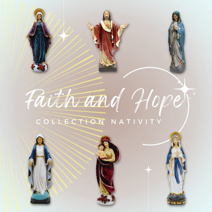Comfy Hour 6" Nativity Scene Figurine, Mary Joseph and Christ Child Religious Statue, Traditional Christmas Indoor Decor Accent, Polyresin Artisan Crafted Sculpture, 1 Piece