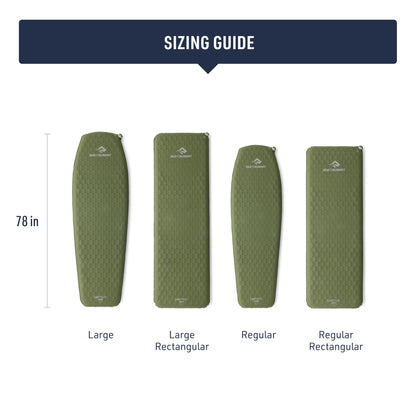 Sea to Summit Camp Plus Self-Inflating Foam Sleeping Mat for Camping - Rectangular - Regular (72 x 25.2 x 2.6 inches)