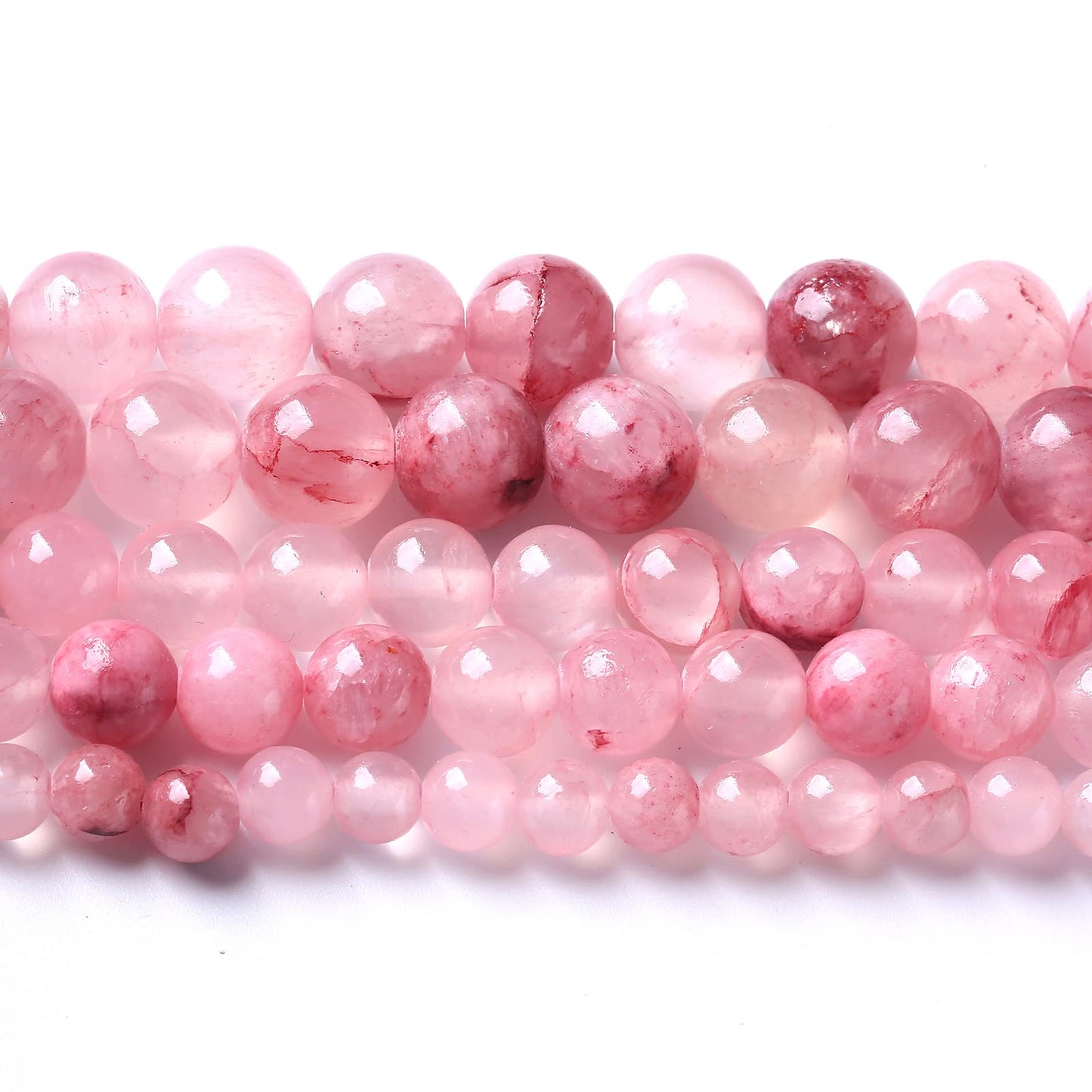 60pcs 6mm Natural Rose Pink Persian Jade Gemstone Round Loose Spacer Beads for Jewelry Making Healing Energy Stone Beads DIY Bracelets Necklaces 15"