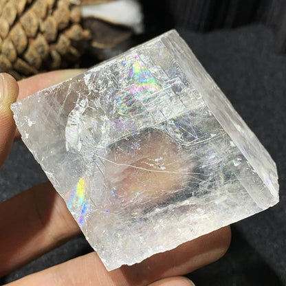 Natural Translucent Calcite Stone Mineral Crystal Specimen Office Desktop Decor Fragrance Expansion Stone Home Decor Raw Crystal (Approximately 1 Pound per Pack)