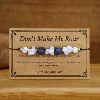 Natural Gravel Stone Beaded Bracelet – Healing Crystal Energy Wristband for Men and Women, Boho Chakra Jewelry (Earthbound Spirit)