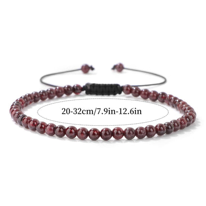 Lit Wall Garnet Anklets for Women Beach Boho Ankle Waterproof Garnet Anklet Bracelets Adjustable Beaded Ankle Bracelet Plus Size Anklets Gemstone Anklet Jewelry Gift for Her