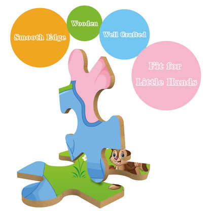 Chafin Puzzles for Kids Ages 3-5 Toddler Wooden Toys Montessori Learning Education Preschool Sets Games for Boy Girl 3 4 5+ Years Old, Pack of 6 (20 Pieces)