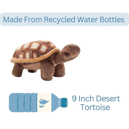 The Petting Zoo Desert Tortoise Stuffed Animal Plushie, Gifts for Kids, Wild Onez Wildlife Animals, Desert Tortoise Plush Toy 9 Inches