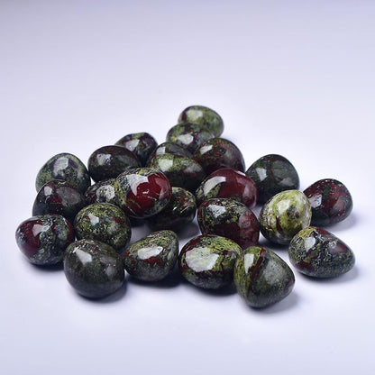 Erliway Dragon Bloodstone Healing Crystal Stones, 1.25-2.0" Large Reiki Healing Gemstones Natural Tumbled Polished Stones for Energy Witchcraft Therapy Meditation