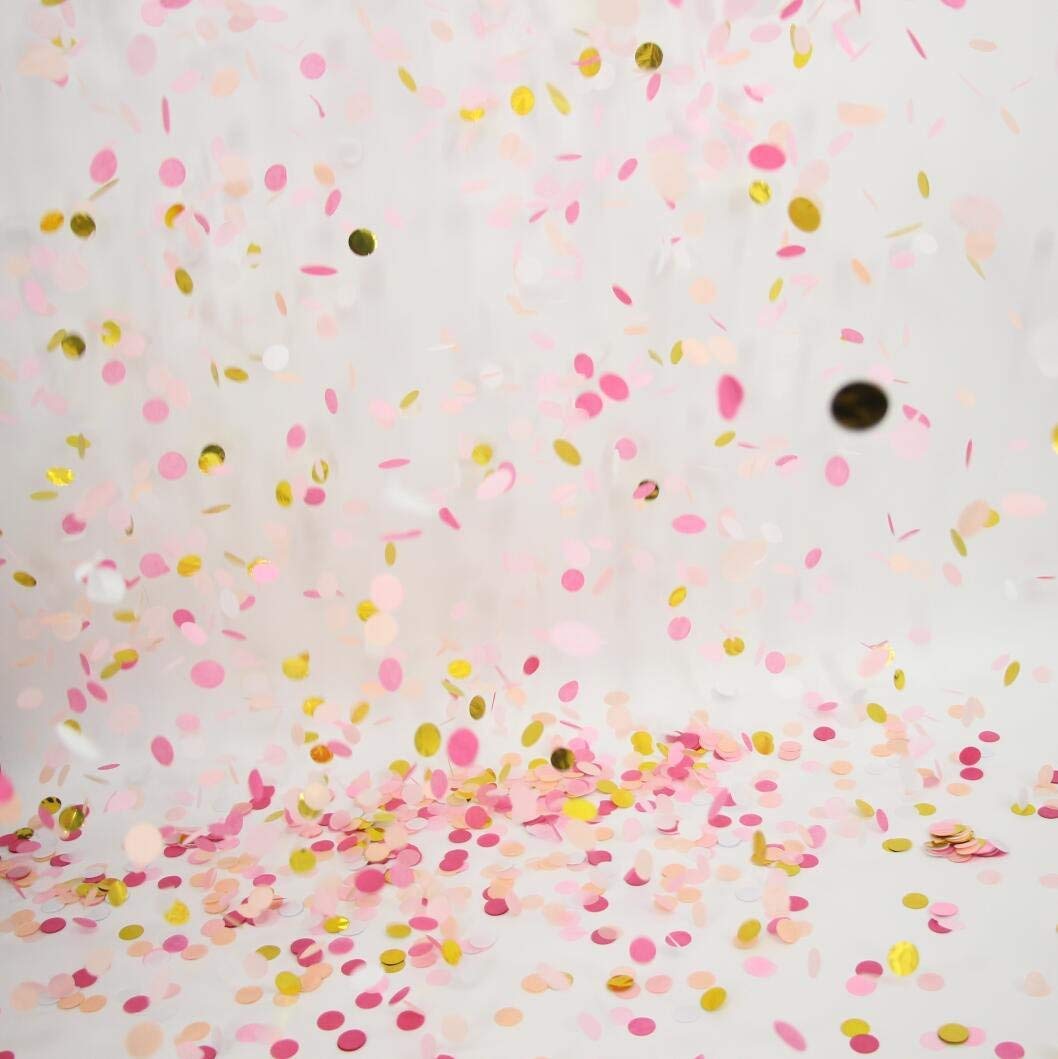 Small Circle Confetti for Party Decor 10mm - Pack of 20 Grams - Pink Gold