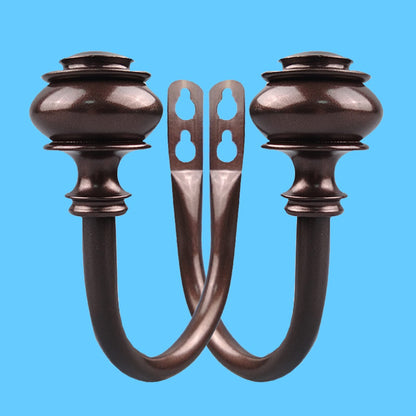 Kowibcl 2Pcs Curtain Holdbacks - Wall Mounted Drapery Tiebacks with Screws, Decorative Curtain Holders for Bedroom Livingroom Office Home,Medium Bronze