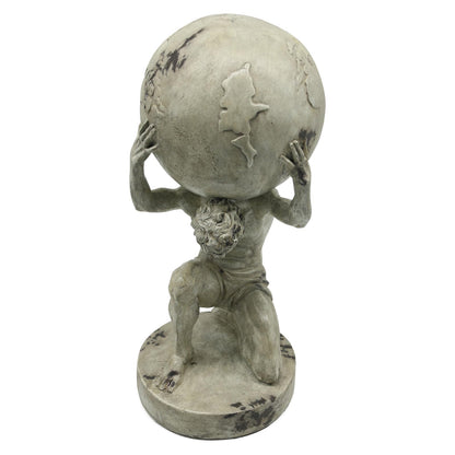 Lukitas Atlas Holding Up World Statue and Sculpture, Lifting The Earth Figurine Decor, Creative Ornament for Home Office Living Room, Resin 11.5''