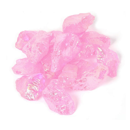 Justinstones 1/2LB Large Raw Pink Aura Quartz Natural Crystal Healing Stones Rock Collection