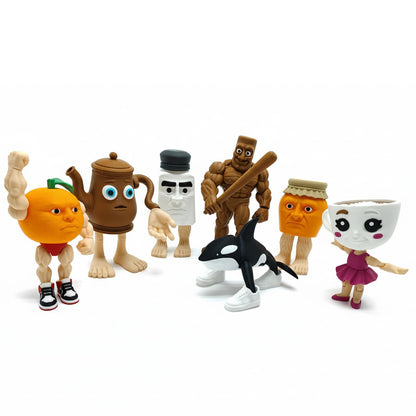Sarcidery Brainrot Toys,Large Poseable Original Italian Brainrot Toys,Tung Tung Tung Sahur Desk Decor,Steal a Brainrot Toys, Collecting & Parent‑Child Playtime Gifts（7Pcs 2）