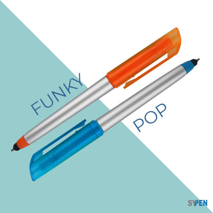 Personalized Pens with Highlighter and Stylus -250 Pack Bulk-Free Imprint - 3 In Highlighter, Ballpoint Pen, and Stylus Combo- add Custom Business Name, Logo or Gift Message- Assorted, Black Imprint