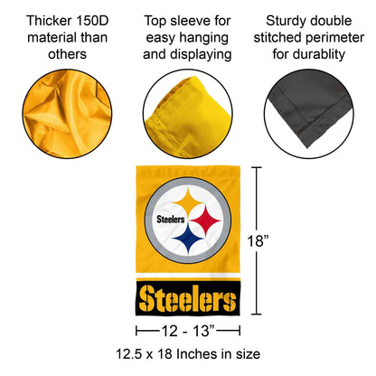 Steelers Gold Double Sided Garden Flag
