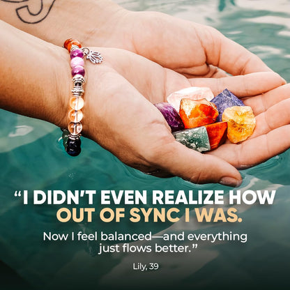 Conscious Items – 7 Chakra Bracelet & Stones Set - Crystal Bracelet for Women with 7 Chakra Stones for Meditation, Energy, & Spiritual Balance