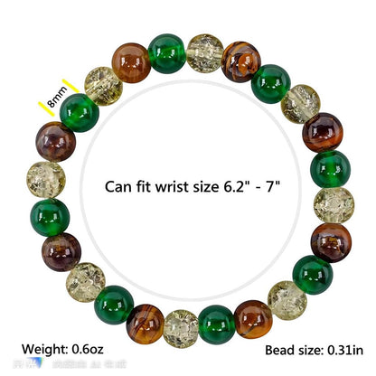 WEFRIN Evil Eye with Hematite Black Obsidian Tiger Eye Stone Triple Protection Bracelets for Men Women, Crystal Healing Stone Bracelet Bring Luck Prosperity and Happiness Jewelry (J-8mm(j))
