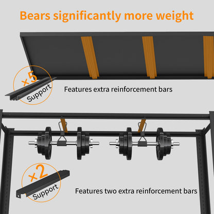 KIFDYTH 83" H Storage Shelves Heavy Duty, 3500 LBS Garage Shelving, 5 Tier Adjustable Metal Garage Shelving Units, 83" H*55" W*23.12" D, for Garage Storage, Warehouses, Basement (83H*55W*23.12D)