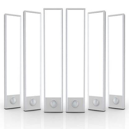 6 Pack Under Cabinet Lights Wireless, 32 LED Motion Sensor Light Indoor Rechargeable Magnetic Closet Lights Battery Operated, Under Counter Lights for Kitchen, Wardrobe, Hallway, Stairs