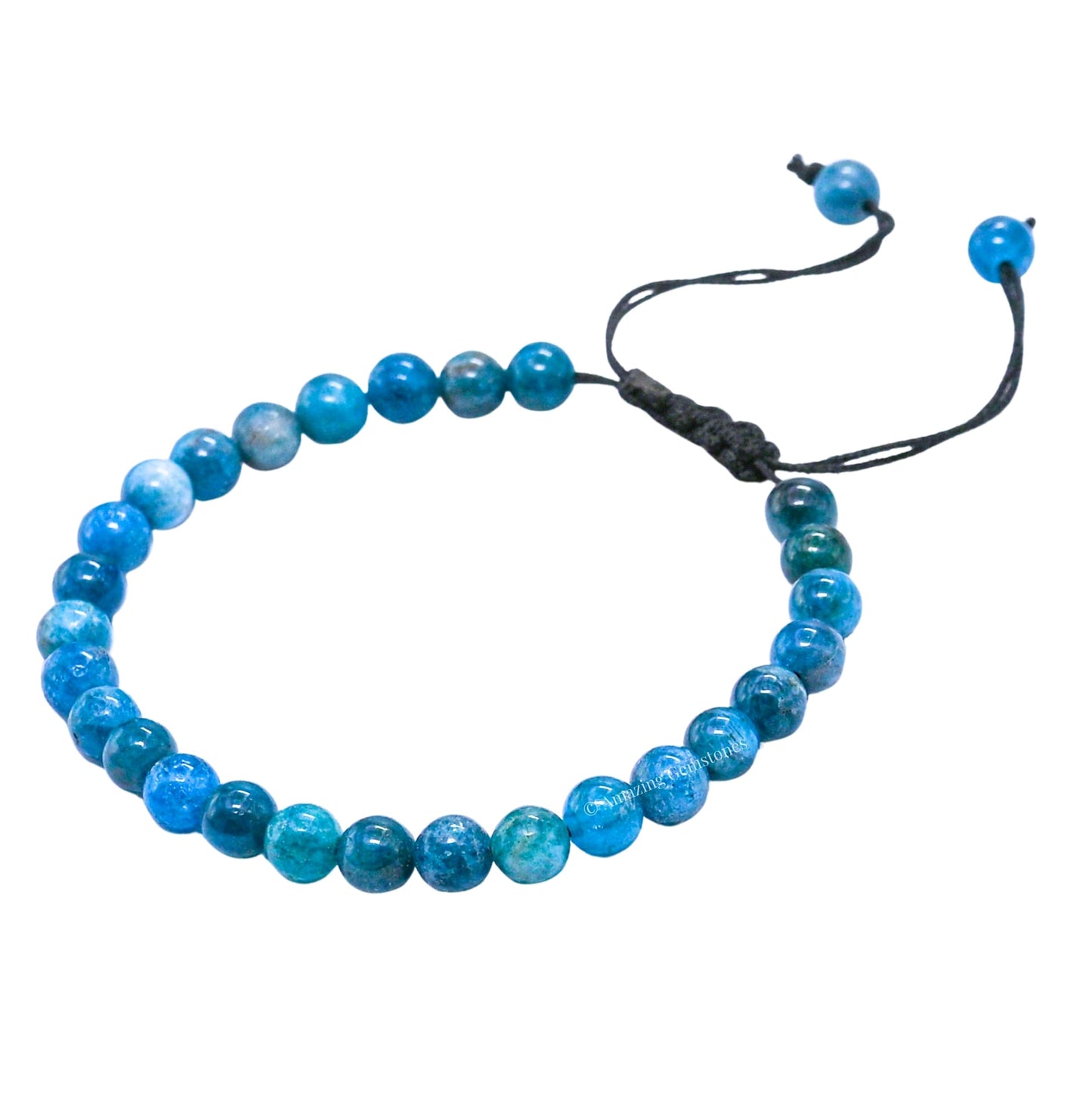 Amazing Gemstone Apatite Bracelet for Women Men's Gifts - Protection Healing Crystal Bracelet - 6mm Gemstone Beaded Adjustable Bracelet Pulseras Para Hombres Mujer Stocking Stuffers