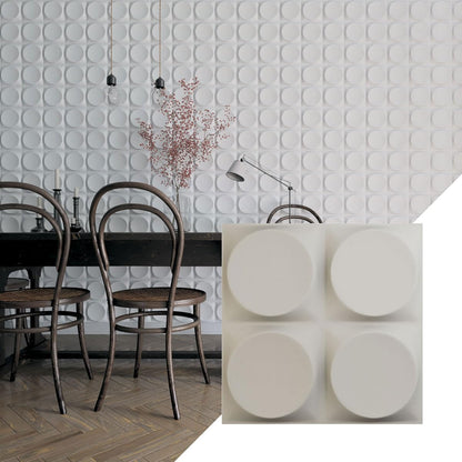 Ekena Millwork 11 7/8"W x 11 7/8"H Adonis EnduraWall Decorative 3D Wall Panel, Satin Blossom White (Covers 0.98 Sq. Ft.