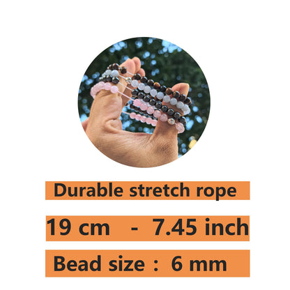 Crgwxzl 3pcs Empath Protection Bracele,Healing Pink Rose Crystal Bracelets for Women Men,Natural Stone Amethyst Opal Beaded Spiritual Gemstone Jewelry Gifts