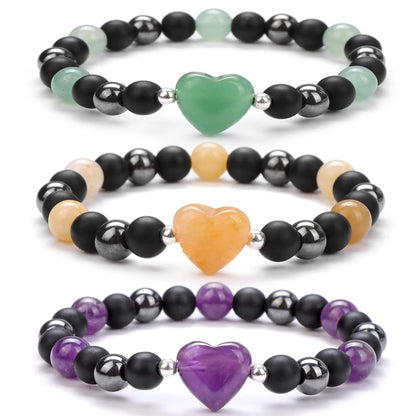 Natural Heart Shaped Watermelon Red Stone Beads 10mm Loose Crystal Healing Beads for DIY Necklace Bracelet Making Gemstone Craft Supplies