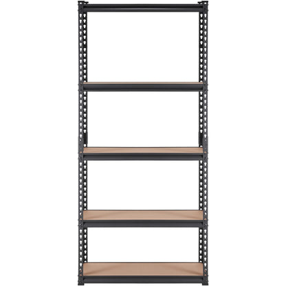 VEVOR Storage Shelving Unit, 5-Tier Adjustable, 2000 lbs Capacity, Heavy Duty Garage Shelves Metal Organizer Utility Rack, Black, 36" L x 18" W x 72" H for Kitchen Pantry Basement Bathroom Laundry