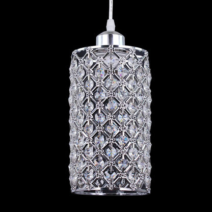 diisunbihuo Modern Crystal Pendant Lighting Hanging Pendant Lighting Fixture Adjustable Ceiling Light for Kitchen Dining Room Bedroom Kitchen Island (Silver)
