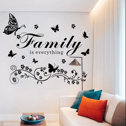 Family Wall Art Decal - Removable Wall Stickers Quotes 'Family is Everything' for Living Room, Bedroom, Dining Room, Kitchen