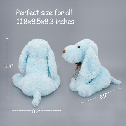 WEIGEDU Blue Pink Stuffed Dog Animals Plush Toys for Gifts Kids Decoration Education