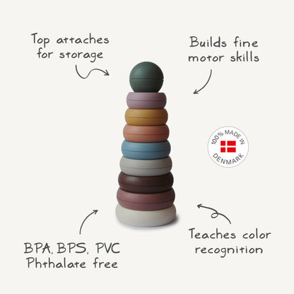 mushie Stacking Rings Toy | Made in Denmark (Original)